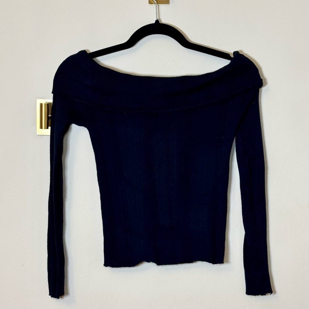 Black Off The Shoulder Sweater